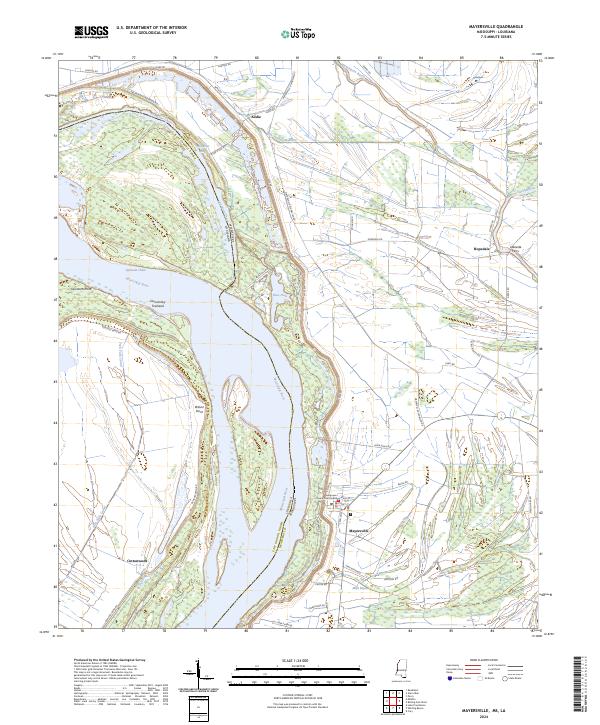 Mayersville, MS-LA — USGS 7.5-minute topo (2024)