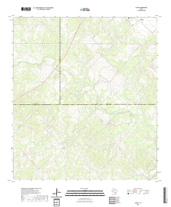 Clegg, TX — USGS 7.5-minute topo (2022)