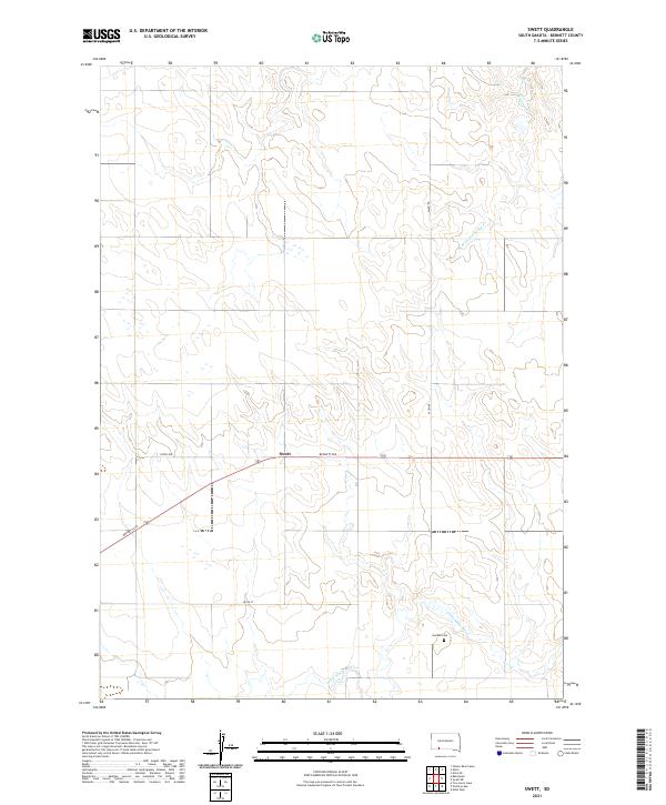 Swett, SD — USGS 7.5-minute topo (2021)