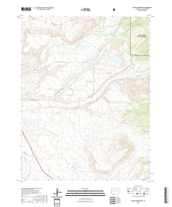 Juniata Reservoir, CO — USGS 7.5-minute topo (2022)