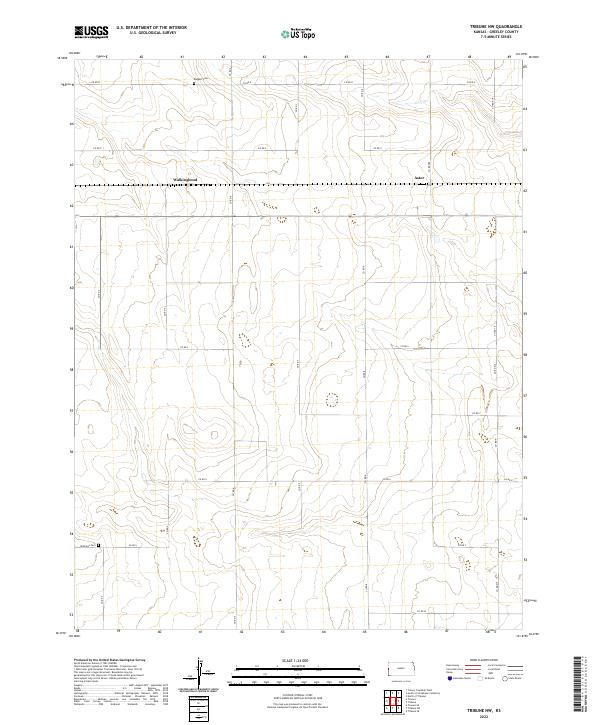 Tribune NW, KS — USGS 7.5-minute topo (2022)