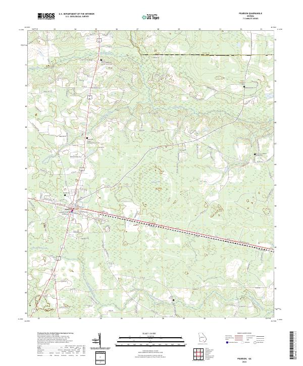 Pearson, GA — USGS 7.5-minute topo (2024)
