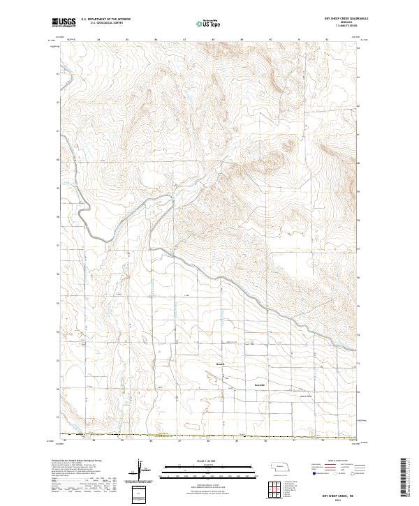 Dry Sheep Creek, NE — USGS 7.5-minute topo (2021)