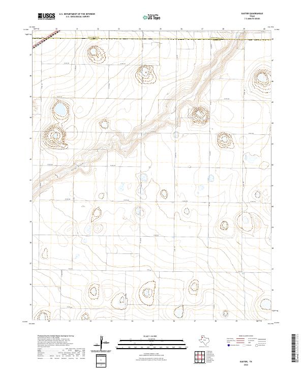 Easter, TX — USGS 7.5-minute topo (2022)