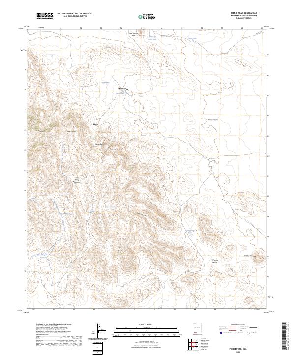 Pierce Peak, NM — USGS 7.5-minute topo (2023)