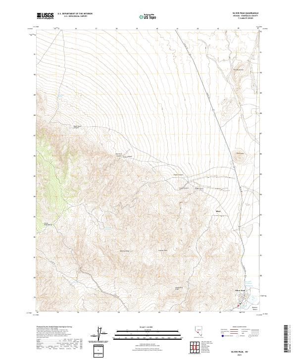 Silver Peak, NV — USGS 7.5-minute topo (2021)