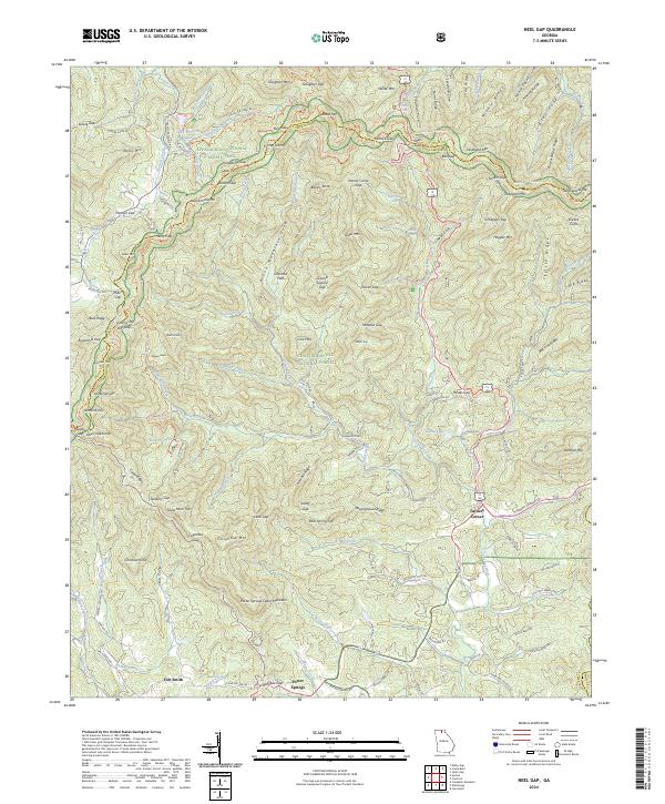 Neel Gap, GA — USGS 7.5-minute topo (2024)