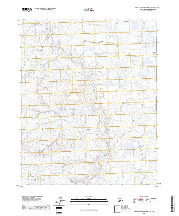 Demarcation Point D-4 NE, AK — USGS 7.5-minute topo (2023)