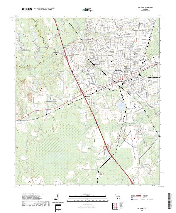 Valdosta, GA — USGS 7.5-minute topo (2024)