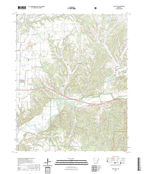 Gallatin, AR — USGS 7.5-minute topo (2024)