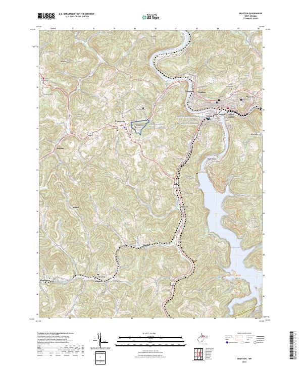 Grafton, WV — USGS 7.5-minute topo (2023)
