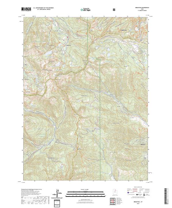 Brighton, UT — USGS 7.5-minute topo (2023)