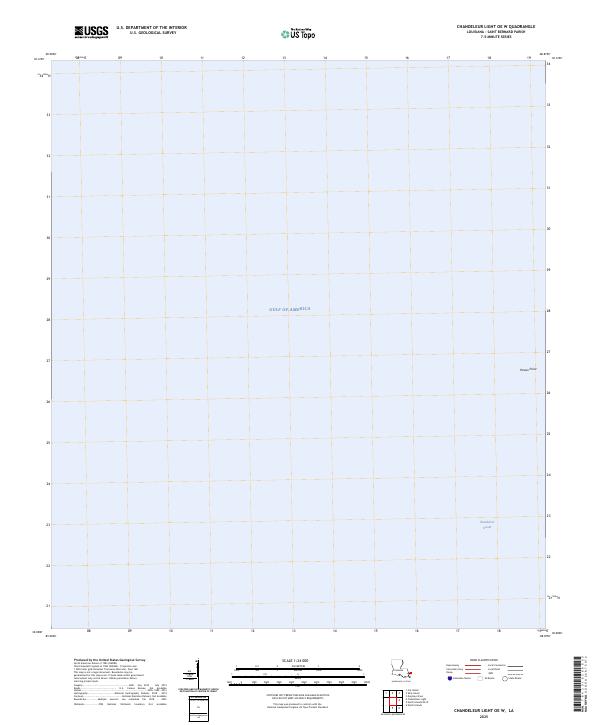 Chandeleur Light OE W, LA — USGS 7.5-minute topo (2025)