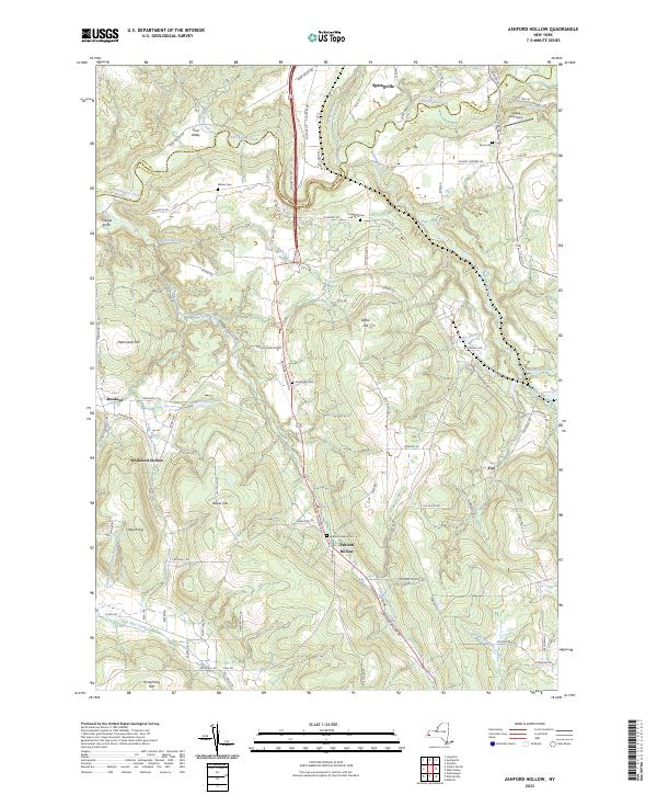 Ashford Hollow, NY — USGS 7.5-minute topo (2023)