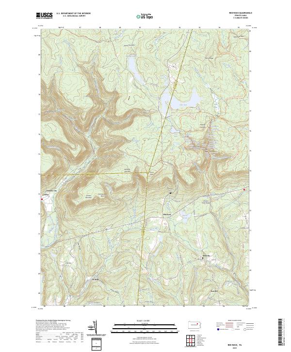 Red Rock, PA — USGS 7.5-minute topo (2023)