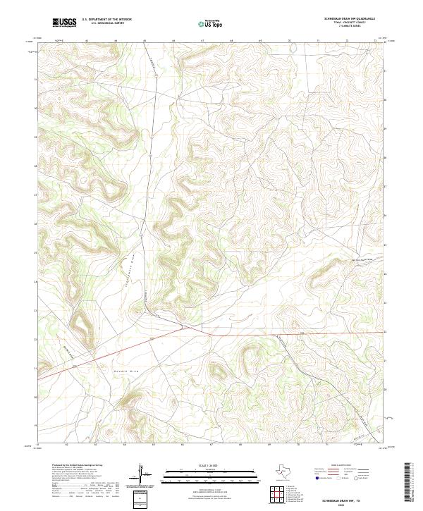 Schneeman Draw NW, TX — USGS 7.5-minute topo (2022)