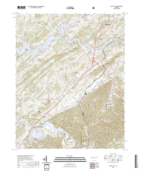 Bluff City, TN — USGS 7.5-minute topo (2022)
