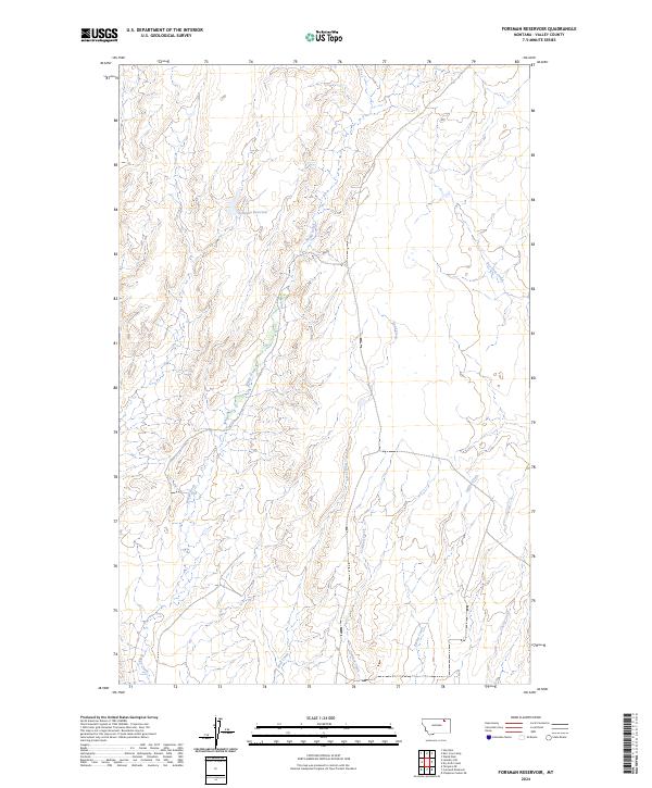 Forsman Reservoir, MT — USGS 7.5-minute topo (2024)