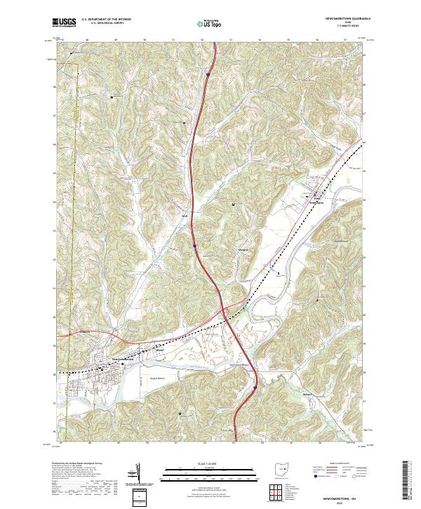 Newcomerstown, OH — USGS 7.5-minute topo (2023)