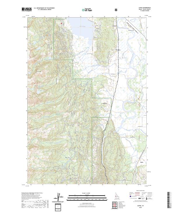 Alpha, ID — USGS 7.5-minute topo (2024)