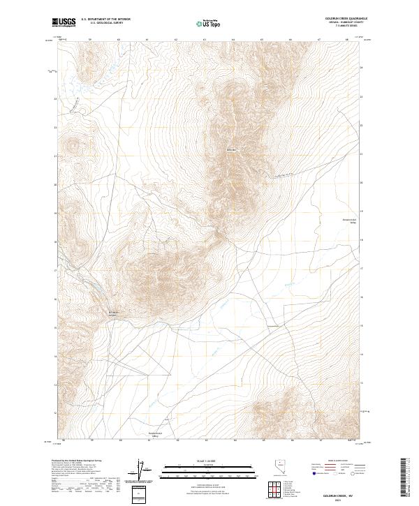 Goldrun Creek, NV — USGS 7.5-minute topo (2021)