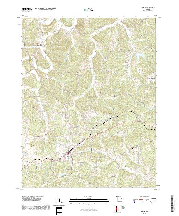 Gerald, MO — USGS 7.5-minute topo (2021)