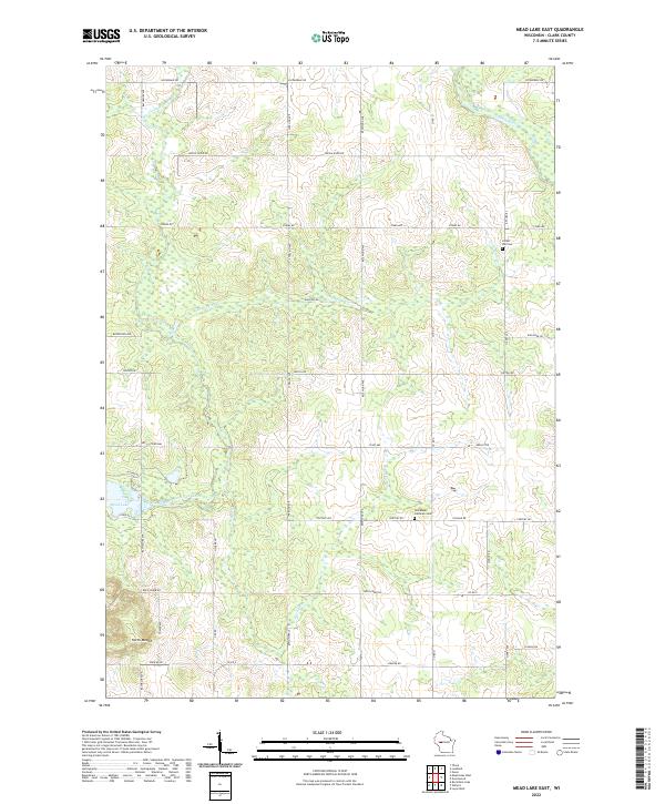 Mead Lake East, WI — USGS 7.5-minute topo (2022)