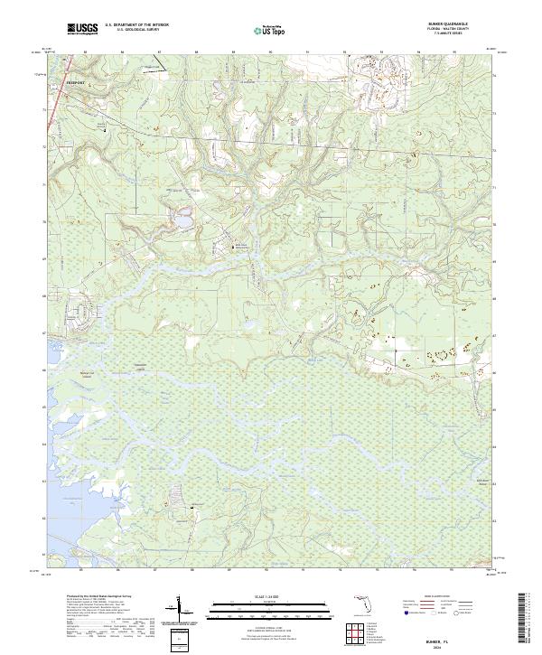 Bunker, FL — USGS 7.5-minute topo (2024)