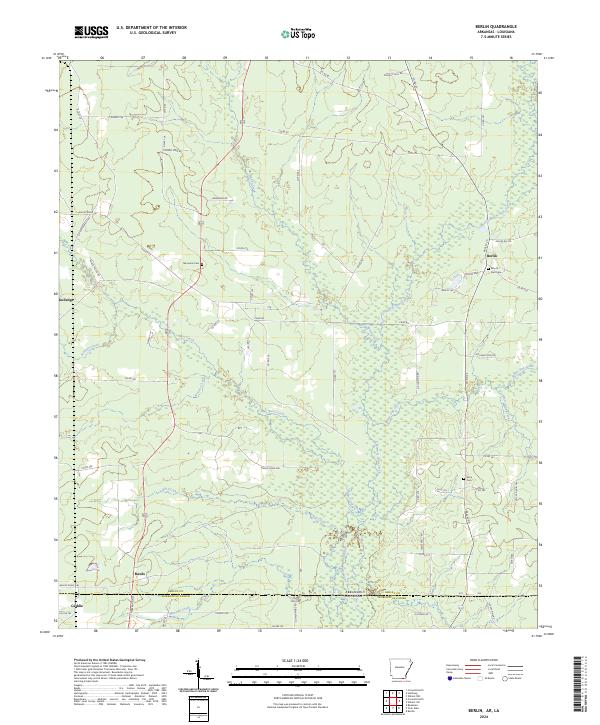 Berlin, AR-LA — USGS 7.5-minute topo (2024)