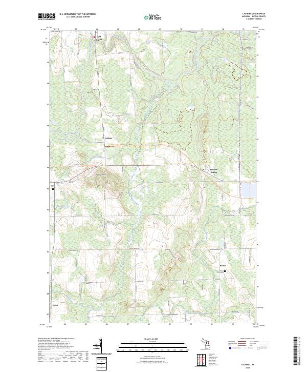 Lachine, MI — USGS 7.5-minute topo (2023)