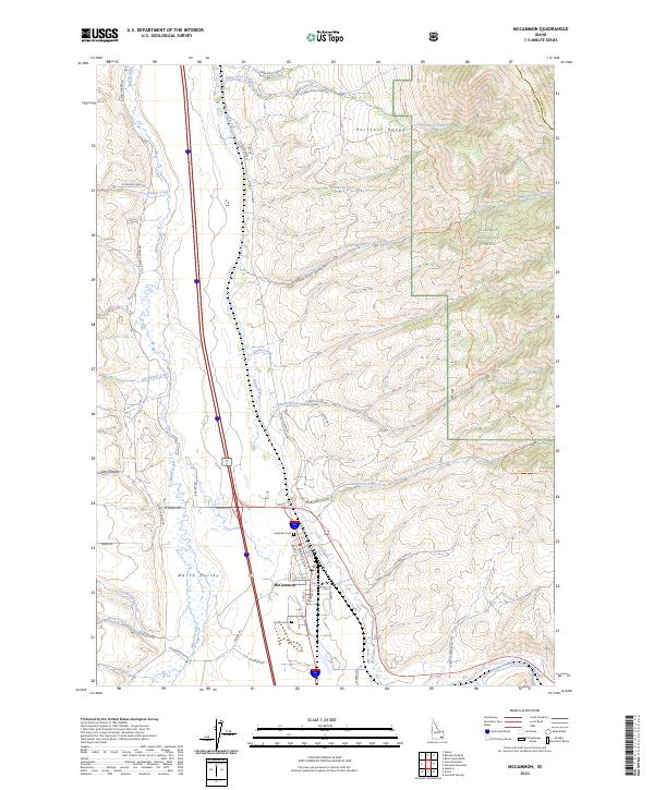 McCammon, ID — USGS 7.5-minute topo (2023)