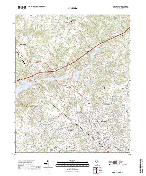Anderson North, SC — USGS 7.5-minute topo (2024)