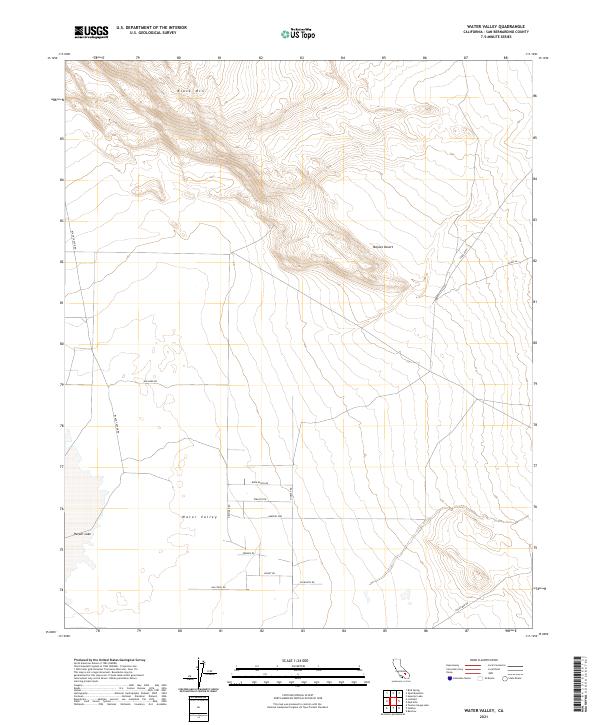 Water Valley, CA — USGS 7.5-minute topo (2021)