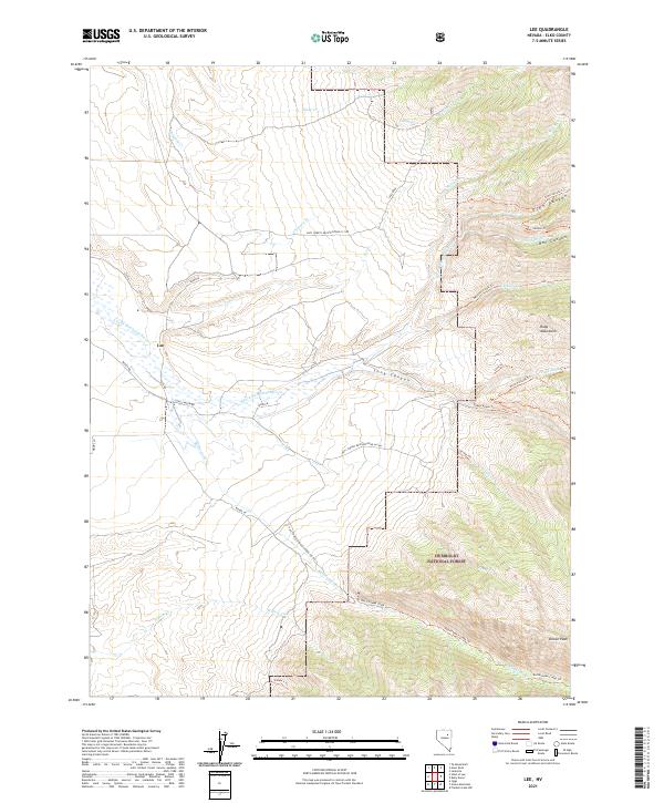 Lee, NV — USGS 7.5-minute topo (2021)