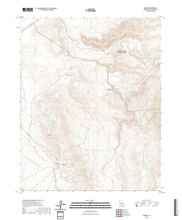 Darwin, CA — USGS 7.5-minute topo (2021)