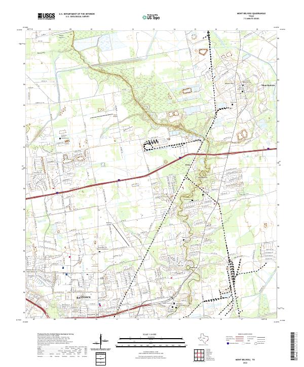 Mont Belvieu, TX — USGS 7.5-minute topo (2022)