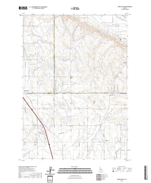 Sand Hollow, ID — USGS 7.5-minute topo (2024)