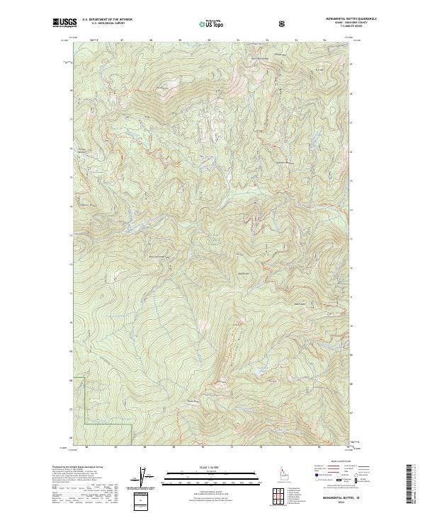 Monumental Buttes, ID — USGS 7.5-minute topo (2024)