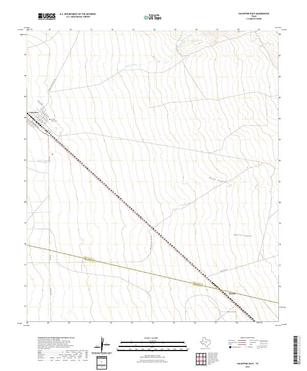 Valentine East, TX — USGS 7.5-minute topo (2022)