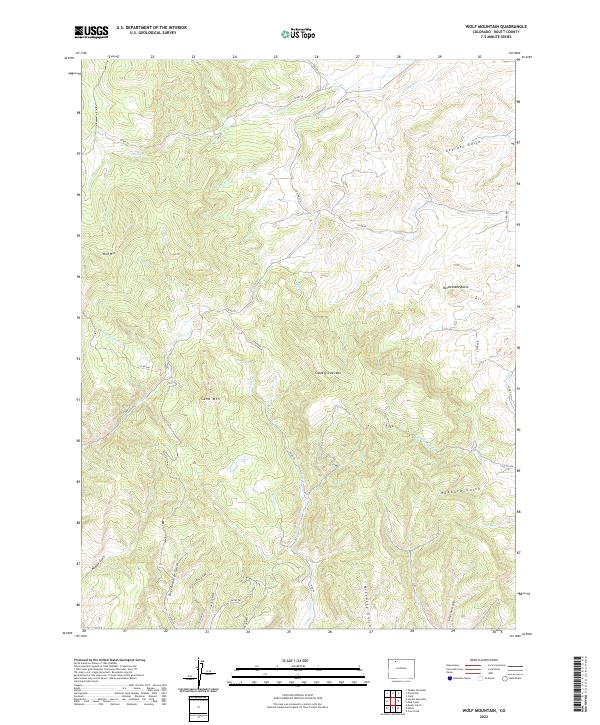 Wolf Mountain, CO — USGS 7.5-minute topo (2022)