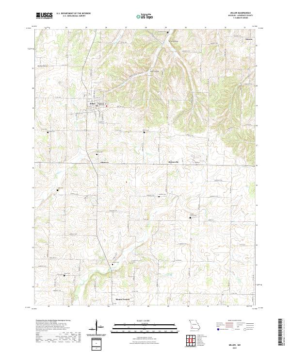 Miller, MO — USGS 7.5-minute topo (2021)