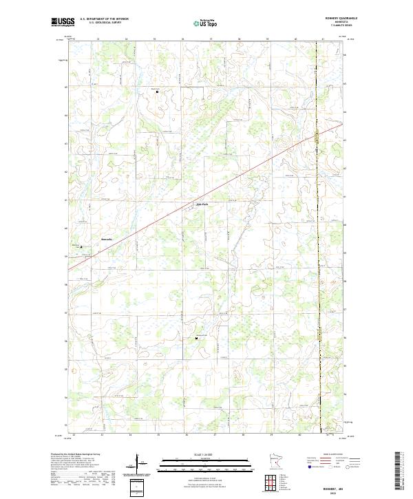 Ronneby, MN — USGS 7.5-minute topo (2022)