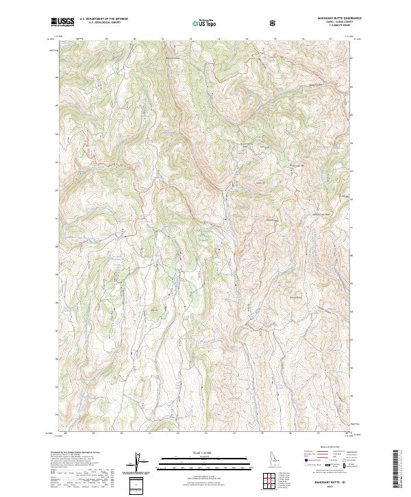 Mahogany Butte, ID — USGS 7.5-minute topo (2023)