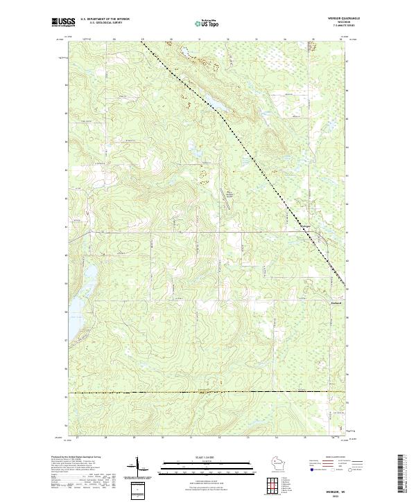 Weirgor, WI — USGS 7.5-minute topo (2022)