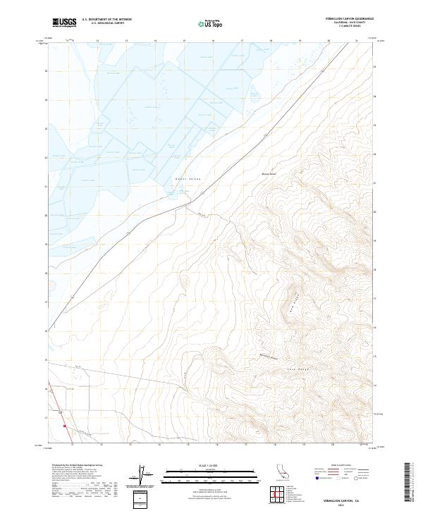 Vermillion Canyon, CA — USGS 7.5-minute topo (2021)