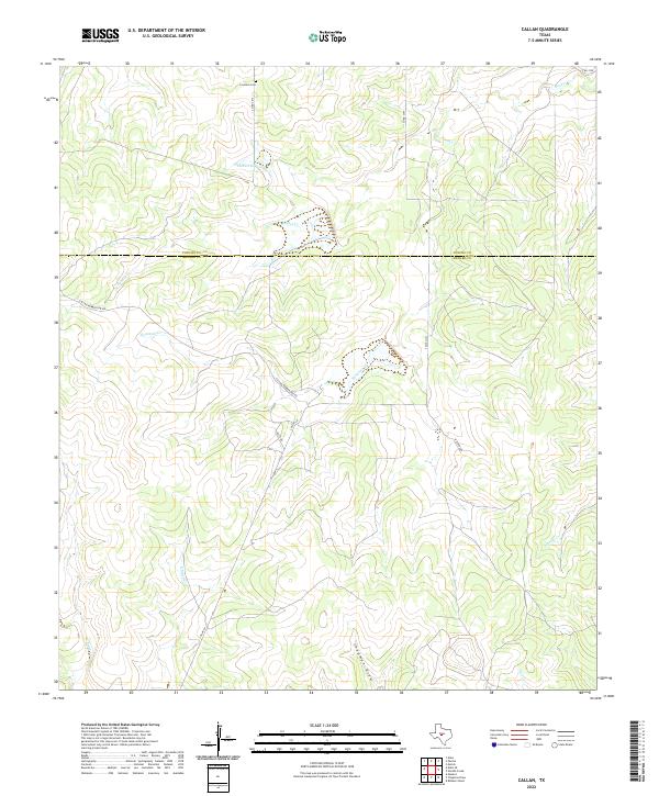 Callan, TX — USGS 7.5-minute topo (2022)