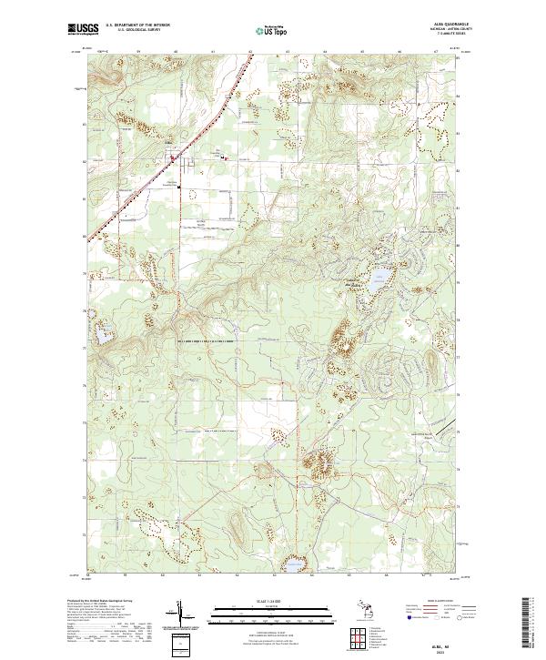 Alba, MI — USGS 7.5-minute topo (2023)