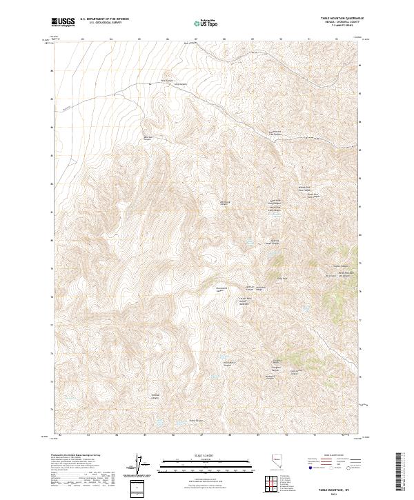 Table Mountain, NV — USGS 7.5-minute topo (2021)
