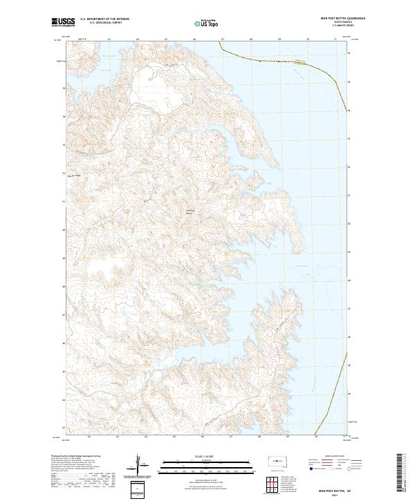 Iron Post Buttes, SD — USGS 7.5-minute topo (2021)