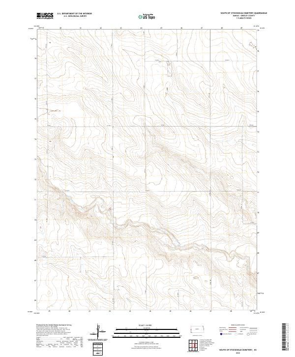 South of Stockholm Cemetery, KS — USGS 7.5-minute topo (2022)